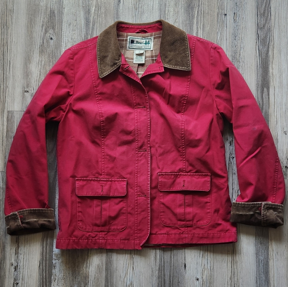 L.L.Bean Women's Red Chore Jacket M/P